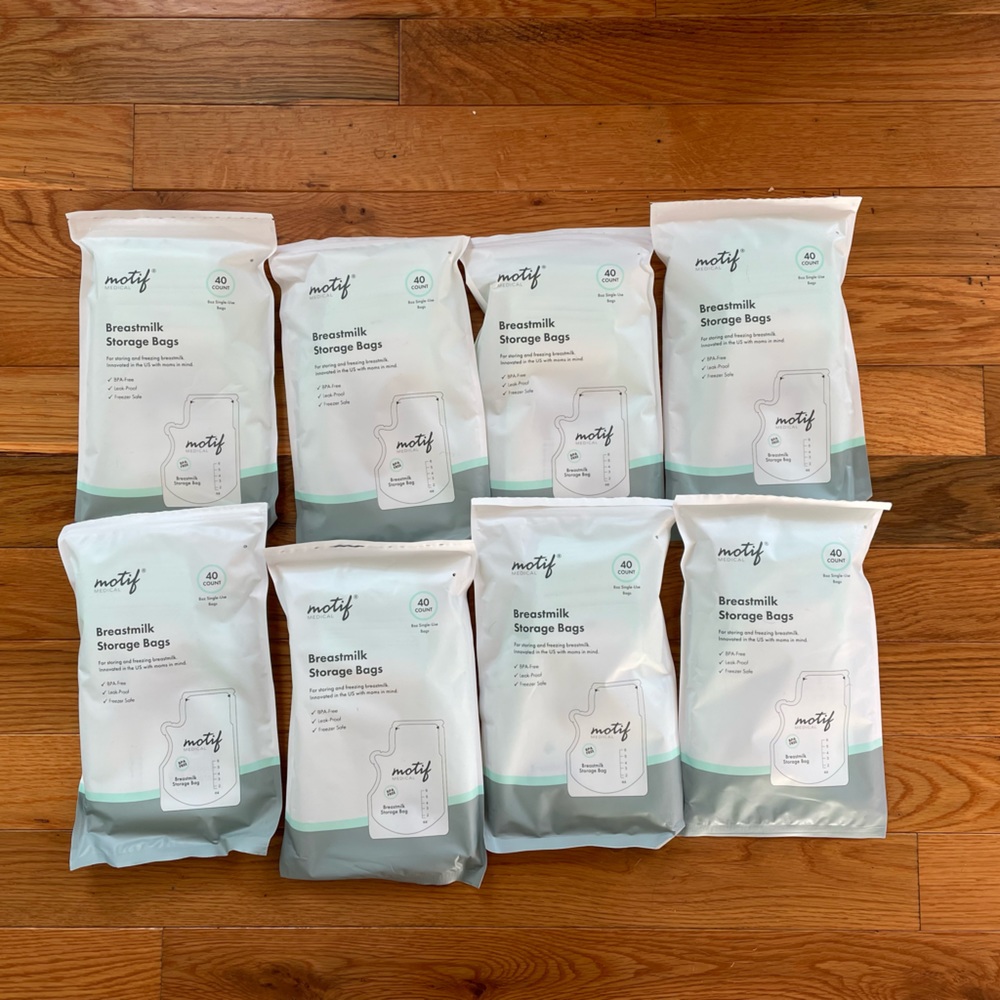 Motif Medical Breastmilk Storage Bags - 320 count (40/pack) NWOT